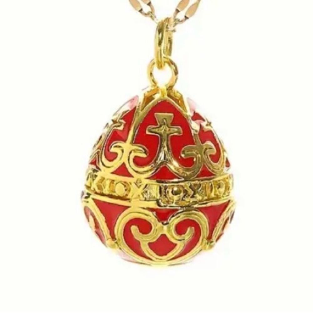 GOLDEN EGG‎ SHAPE PENDANT NECKLACE
